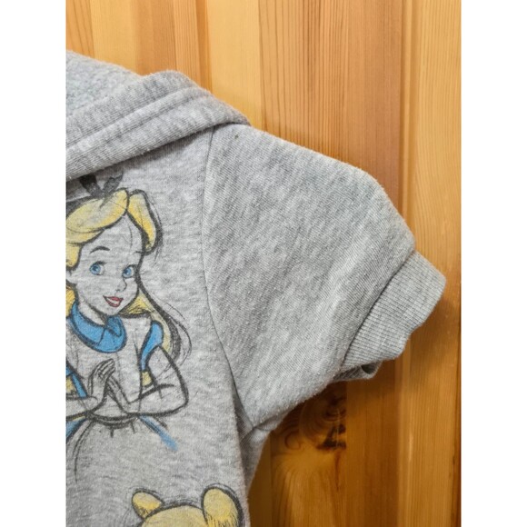 DISNEY 100 HOODED DRESS TULLE SKIRT GREY & NAVY BLUE COSPLAY ALICE GIRLS SMALL 6 - Picture 5 of 12
